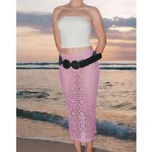 Motel Eldonia Crochet Midi Skirt